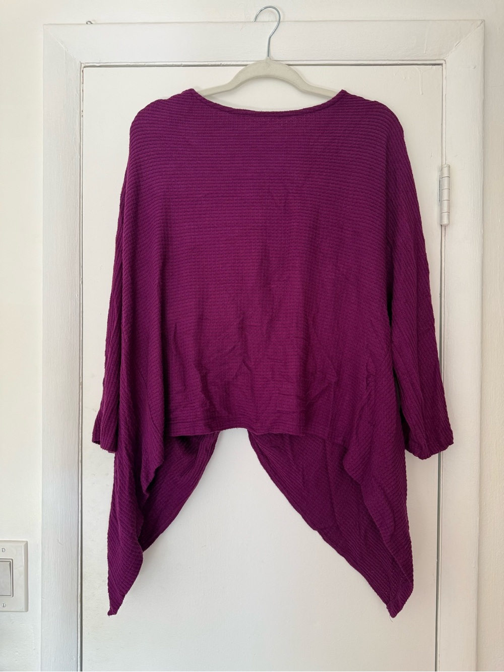 1. State Women's Magenta Draped Back Sweater
